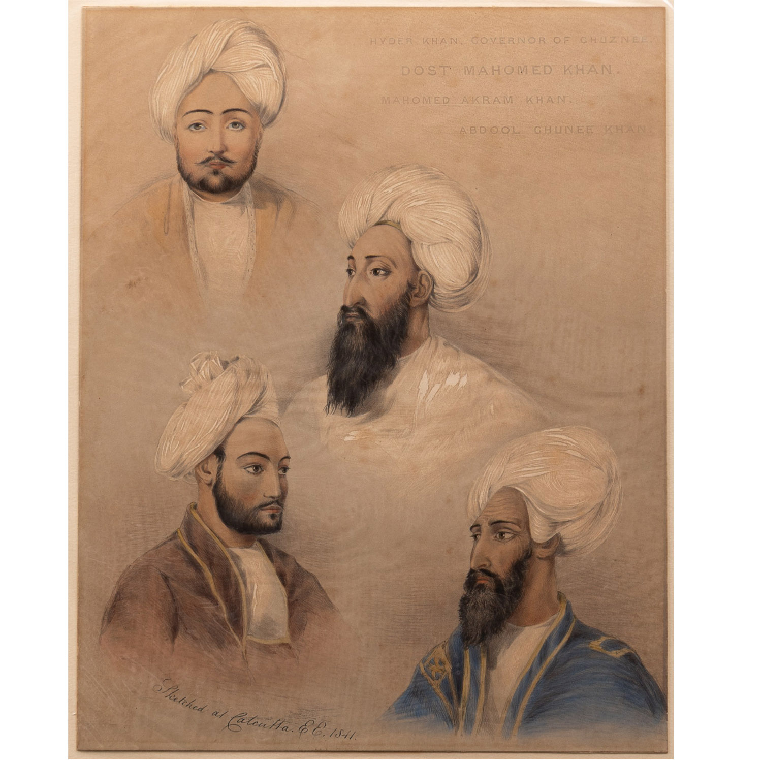 HYDER KHAN GOVERNOR OF CHUZNEE, DOST MAHOMED KHAN, MAHOMED AKRAM KHAN, ABDDOL CHUNEE KHAN