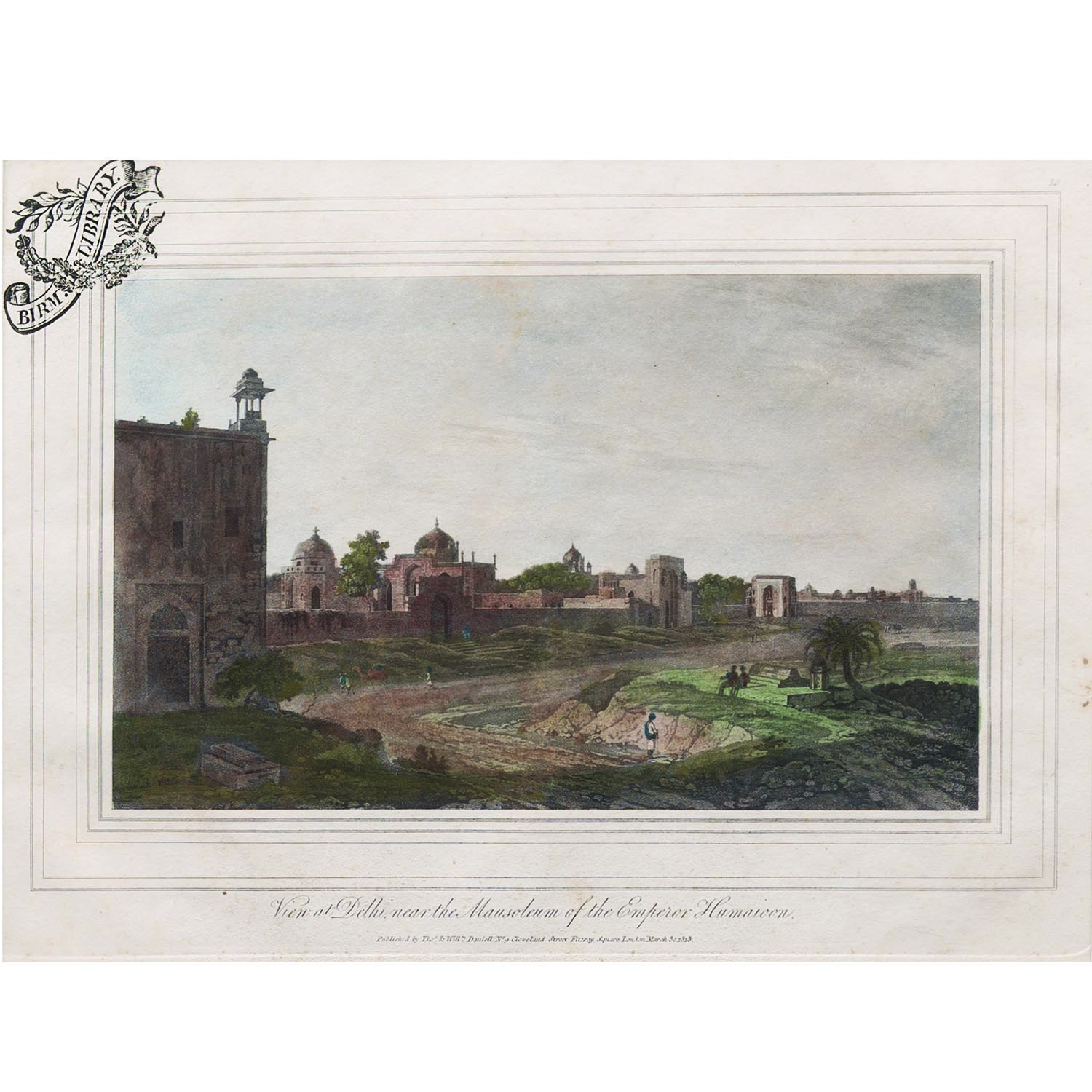 VIEW AT DELHI NEAR THE MAUSOLEUM OF THE EMPEROR HUMAIOON