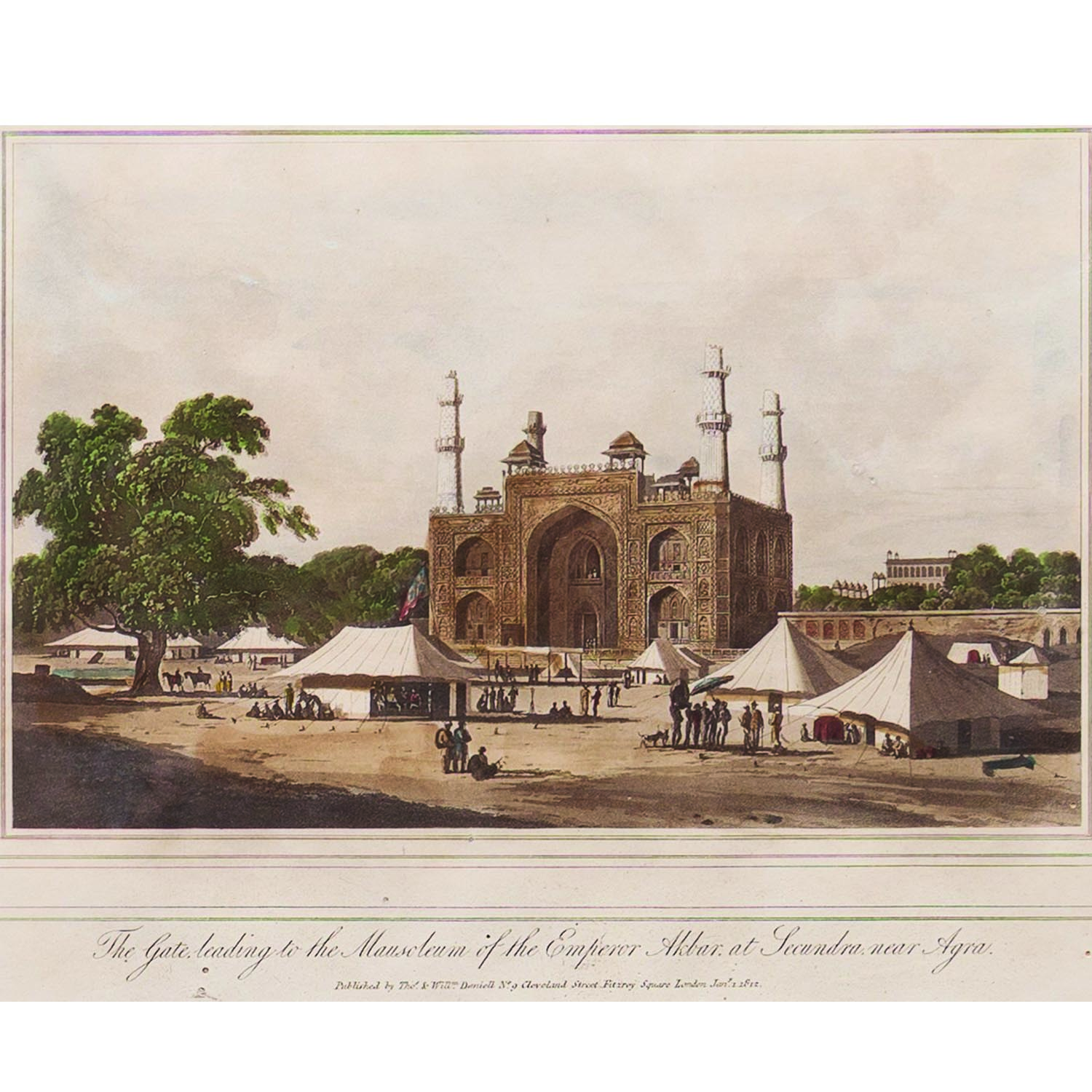 THE GATE LEADING TO THE MAUSOLEUM OF THE EMPEROR AKBAR AT SECUNDRA NEAR AGRA