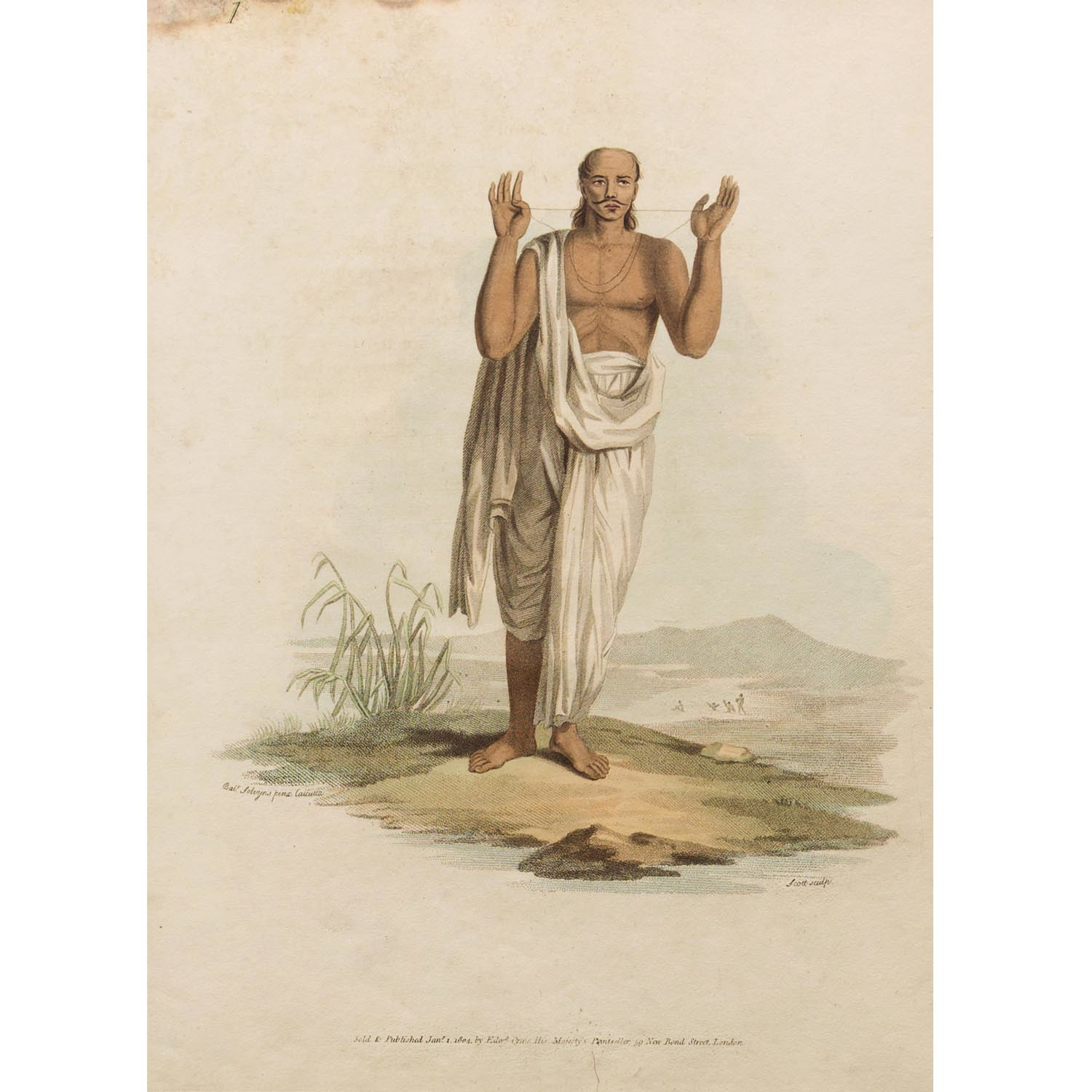 AN OORIA OR ORISSA BRAHMUN, OFFERING HIS DEVOTIONS TO THE SUN